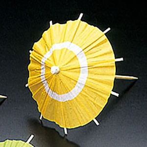 ヤマコー 64185 ミニ蛇の目傘B 小 黄 200入 1袋(ご注文単位1袋)【直送品】