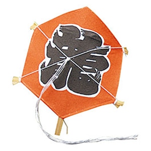 ヤマコー プチ凧　亀甲龍凧　赤　100枚入  64193 1パック（ご注文単位1パック）【直送品】