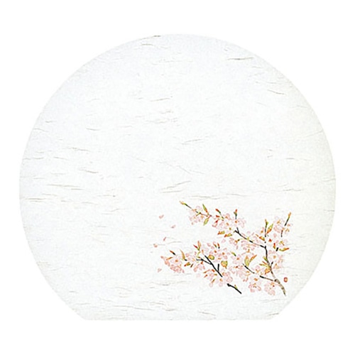 ヤマコー 尺3　半月雲竜和紙懐石まっと　四季　桜　50枚入  64384 1パック（ご注文単位1パック）【直送品】