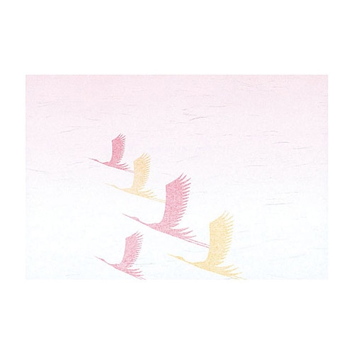 ヤマコー 雲竜和紙 尺3風雅懐石まっと 祝鶴 50枚入 64430 1パック(ご注文単位1パック)【直送品】