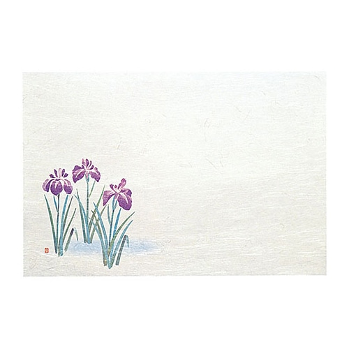 ヤマコー 尺3 雲竜和紙懐石まっと 四季 菖蒲 50枚入 64471 1パック(ご注文単位1パック)【直送品】