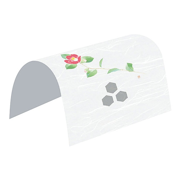 ヤマコー ドーム掛紙 椿 100枚入 64493 1パック(ご注文単位1パック)【直送品】