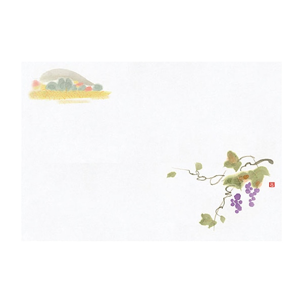 ヤマコー 尺1　無蛍光紙　お手元まっと　花景色　山ぶどう 100枚入 64966 1パック（ご注文単位1パック）【直送品】