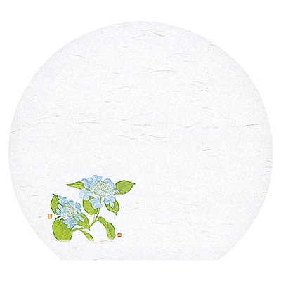 ヤマコー 尺3　半月雲竜和紙懐石まっと　枯淡　紫陽花  100枚入　65092 1パック（ご注文単位1パック）【直送品】