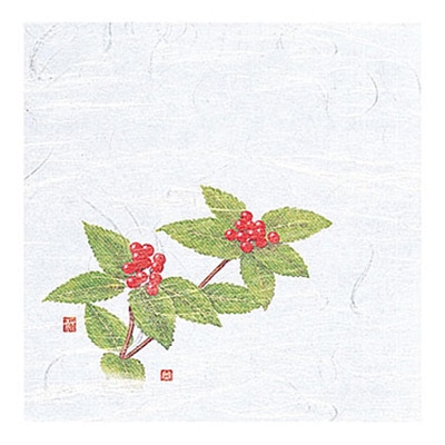 ヤマコー 4寸OP懐石敷紙　千両　100枚入  65122 1袋（ご注文単位1袋）【直送品】