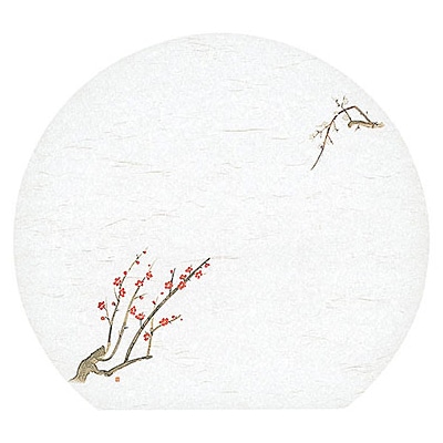 ヤマコー 尺3 半月雲竜和紙懐石まっと 枯淡 梅 100枚入 65210 1パック(ご注文単位1パック)【直送品】