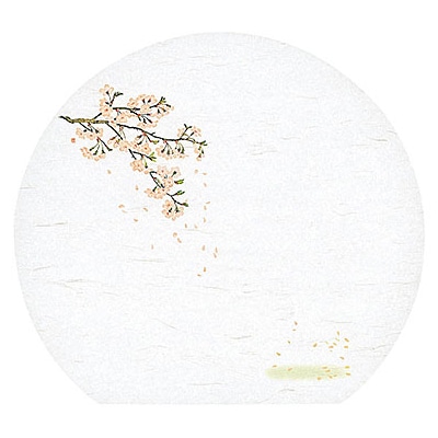 ヤマコー 尺3 半月雲竜和紙懐石まっと 枯淡 桜 100枚入 65211 1パック(ご注文単位1パック)【直送品】