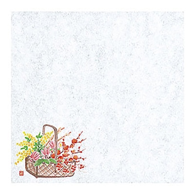 ヤマコー 花摘み篭耐油天紙　4寸　早春　100枚入  65550 1パック（ご注文単位1パック）【直送品】