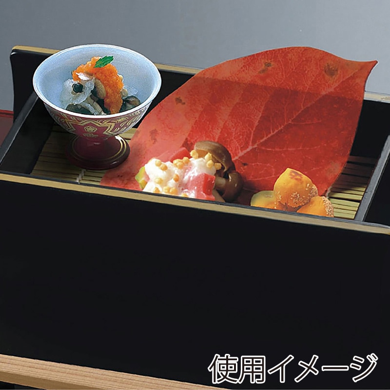 ヤマコー PP貼合せ 型抜きミニクリアシート 柿の葉 200枚入 65786 1パック(ご注文単位1パック)【直送品】