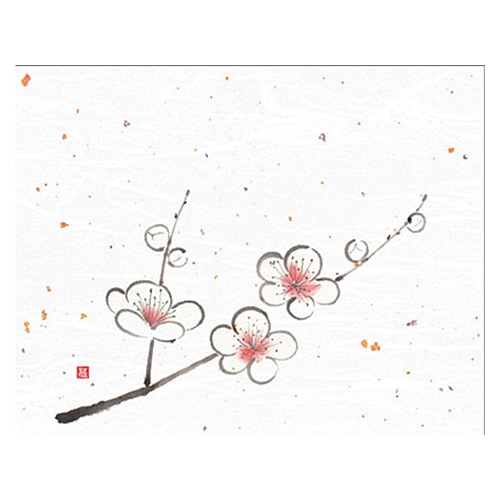 ヤマコー 4×5寸花風情　梅 100枚入 65966 1パック（ご注文単位1パック）【直送品】