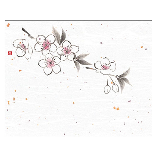 ヤマコー 4×5寸花風情　桜 100枚入 65967 1パック（ご注文単位1パック）【直送品】