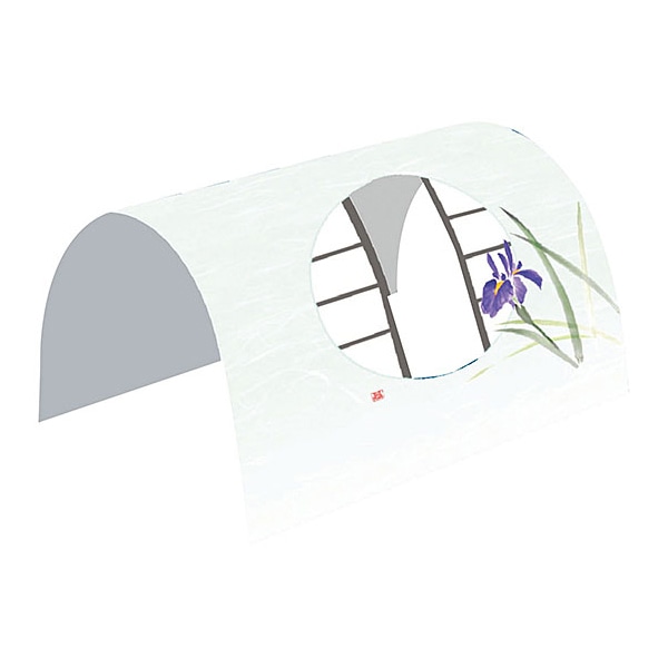 ヤマコー 月見窓ドーム掛紙　菖蒲 100枚入 66229 1パック（ご注文単位1パック）【直送品】