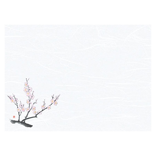 ヤマコー 尺3　雲竜和紙懐石まっと　花彩　はなさい　梅  100枚入　66428 1パック（ご注文単位1パック）【直送品】