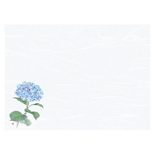 ヤマコー 尺3　雲竜和紙懐石まっと　花彩　はなさい　紫陽花  100枚入　66432 1パック（ご注文単位1パック）【直送品】