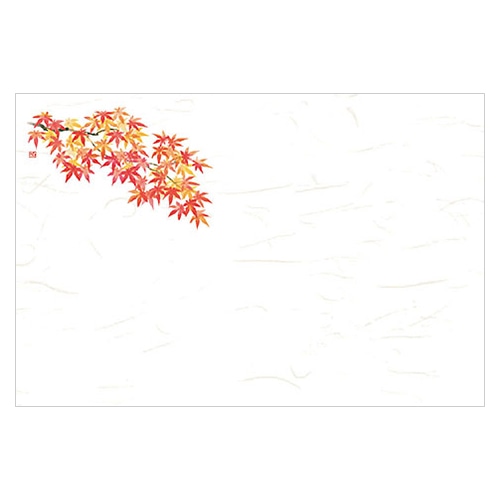 ヤマコー 尺3 無蛍光紙 四季彩まっと 花便り 赤もみじ 100枚入 66631 1パック(ご注文単位1パック)【直送品】