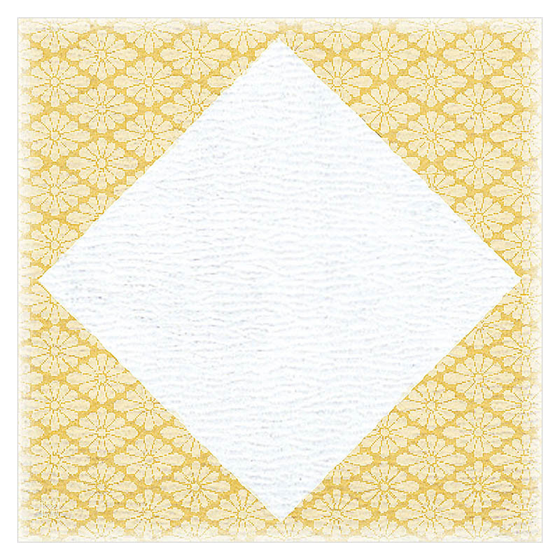 ヤマコー 4寸グルメおもてな紙　菱　辛子色 100枚入 66725 1パック（ご注文単位1パック）【直送品】