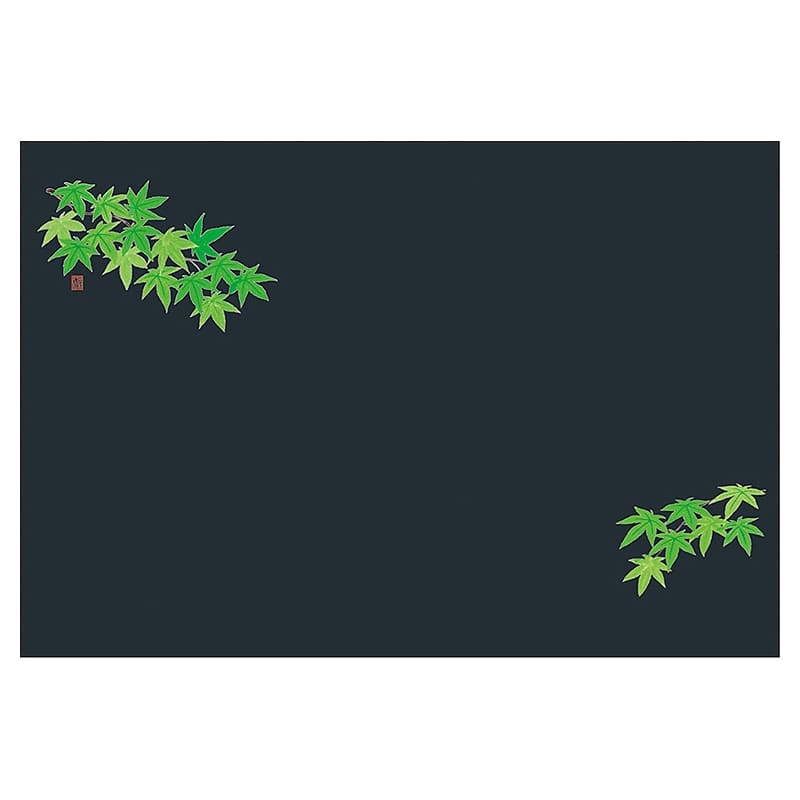 ヤマコー 尺3　抗菌四季彩まっと　幽玄の華　青もみじ  50枚入　66768 1パック（ご注文単位1パック）【直送品】