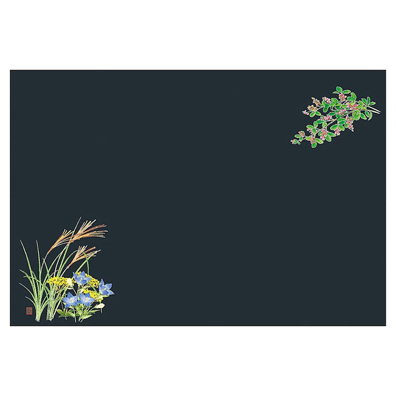 ヤマコー 尺3　抗菌四季彩まっと　幽玄の華　秋草　50枚入  66770 1パック（ご注文単位1パック）【直送品】