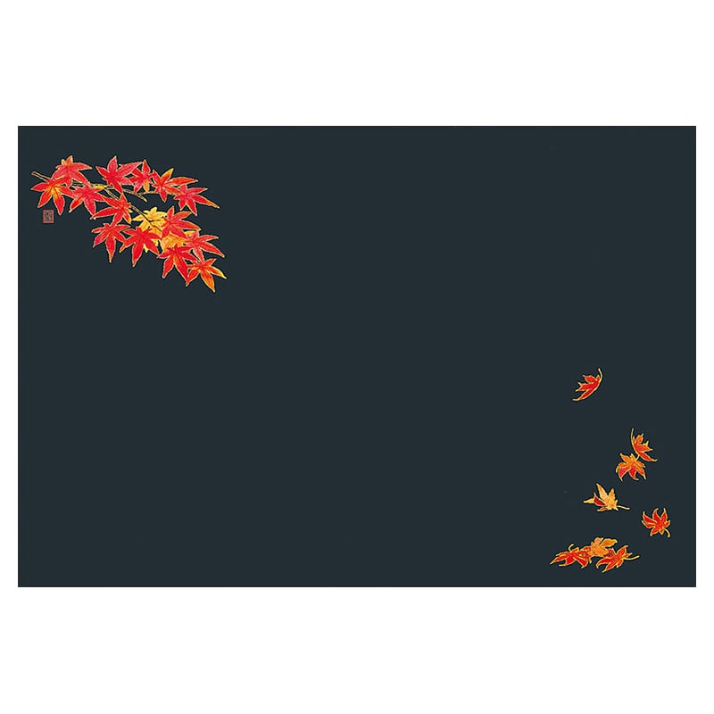 ヤマコー 尺3 抗菌四季彩まっと 幽玄の華 赤もみじ 50枚入 66771 1パック(ご注文単位1パック)【直送品】