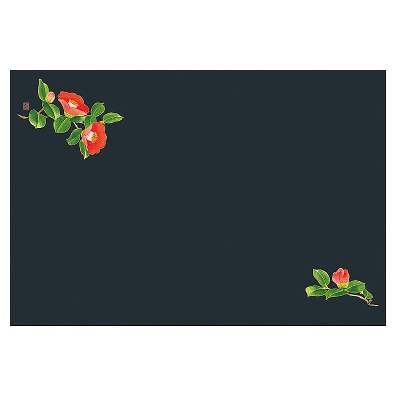 ヤマコー 尺3　抗菌四季彩まっと　幽玄の華　椿　50枚入  66772 1パック（ご注文単位1パック）【直送品】