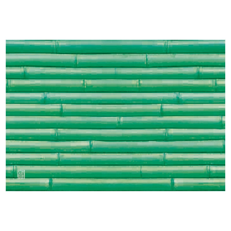 ヤマコー 両面ラミ　竹組シート　青竹 100枚入 66793 1パック（ご注文単位1パック）【直送品】