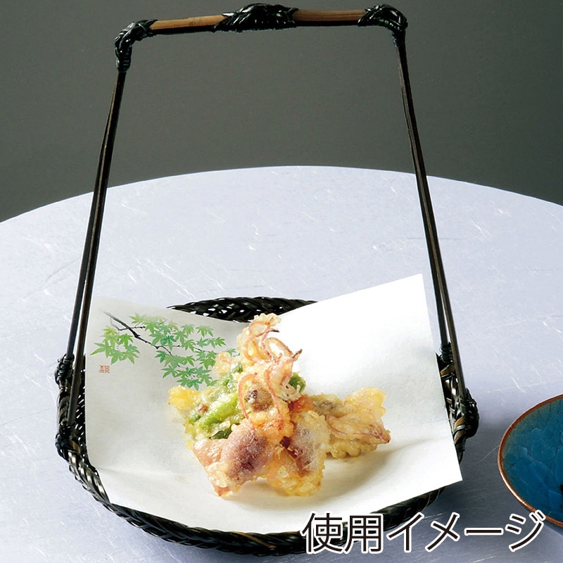 ヤマコー 花宴耐油天紙 4寸 青もみじ 100枚入 68609 1パック(ご注文単位1パック)【直送品】