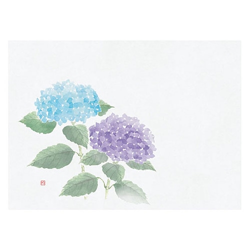 ヤマコー 四季彩鮮度保持紙　紫陽花　100枚入  69007 1パック（ご注文単位1パック）【直送品】