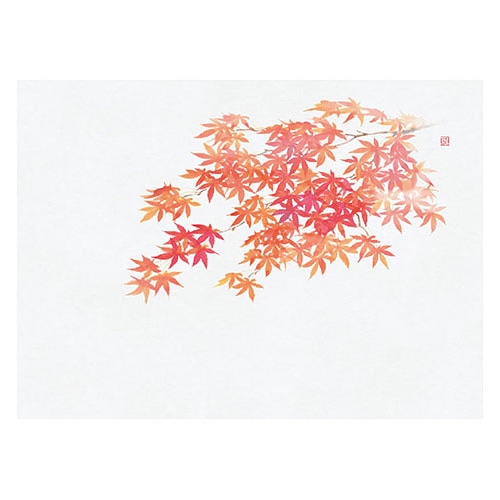 ヤマコー 四季彩鮮度保持紙　紅葉　100枚入  69013 1パック（ご注文単位1パック）【直送品】