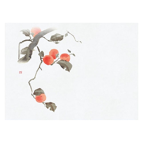 ヤマコー 四季彩鮮度保持紙　柿　100枚入  69015 1パック（ご注文単位1パック）【直送品】