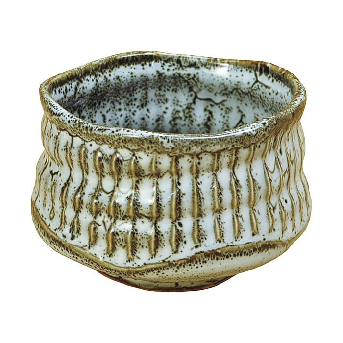 ヤマコー 削ぎ目 抹茶碗 ゆず白 79299 1個(ご注文単位1個)【直送品】