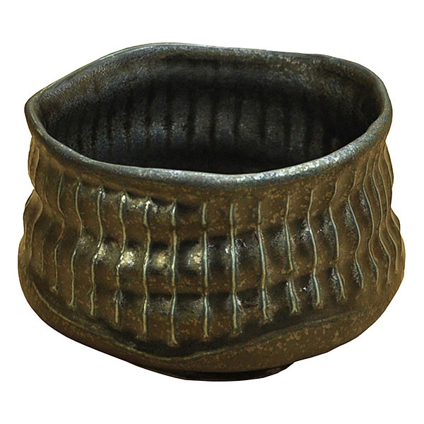 ヤマコー 削ぎ目 抹茶碗 シルバー 79300 1個(ご注文単位1個)【直送品】