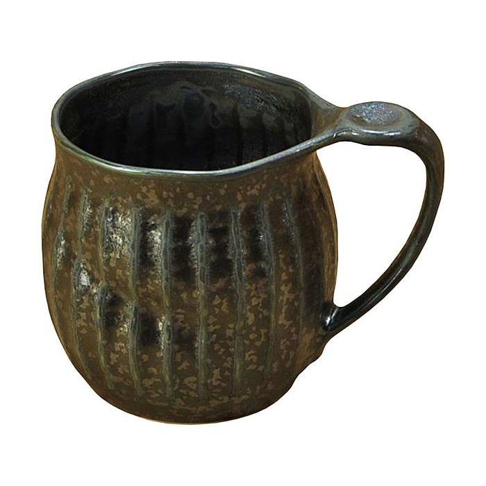 ヤマコー 削ぎ目 マグカップ シルバー 79306 1個(ご注文単位1個)【直送品】