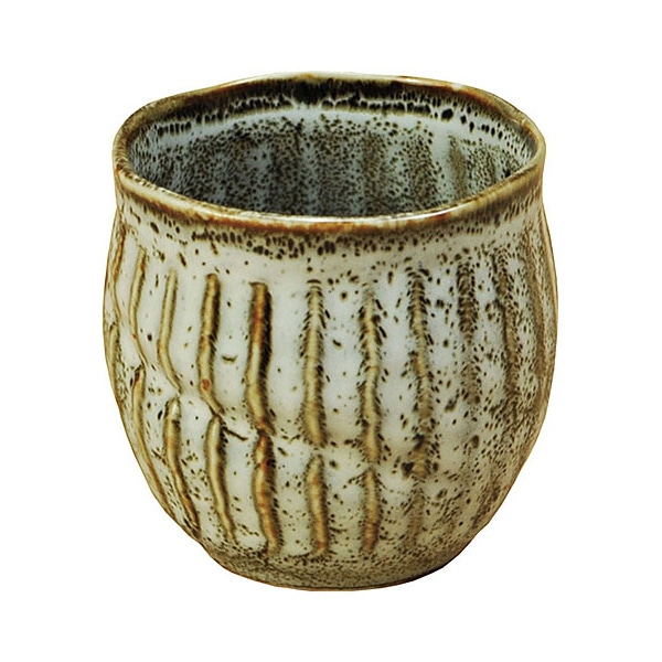 ヤマコー 削ぎ目 湯のみ ゆず白 79308 1個(ご注文単位1個)【直送品】