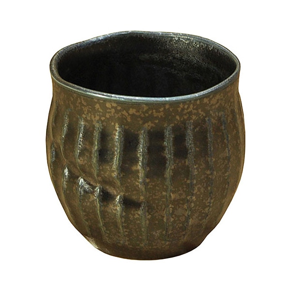 ヤマコー 削ぎ目 湯のみ シルバー 79309 1個(ご注文単位1個)【直送品】