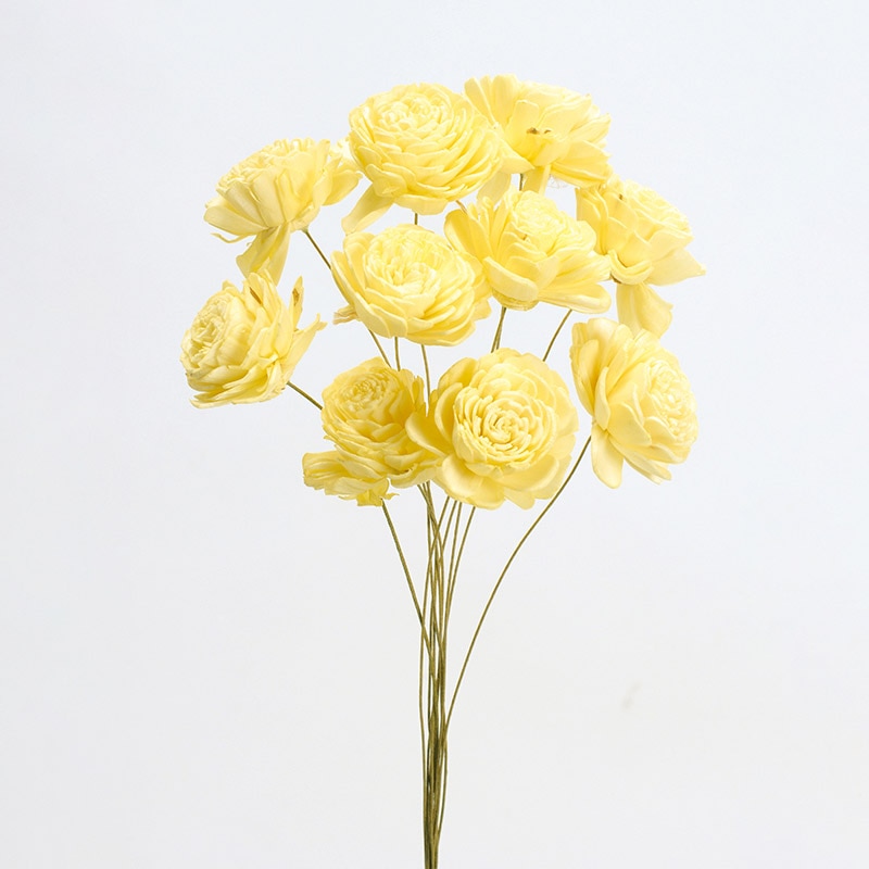 大地農園 ハンドメイドフラワー ソーラーローズ　小 32081-541　エンジェルイエロー 1束（ご注文単位1束）【直送品】
