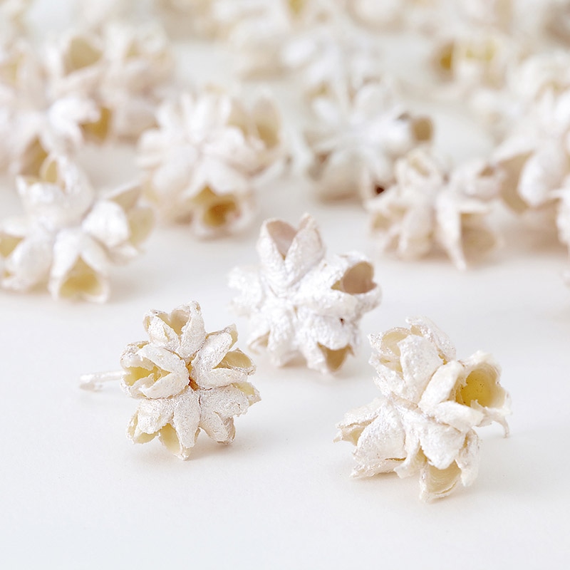 大地農園 木の実ミックス フラワーコーン 24710-013 パールホワイト 1パック(ご注文単位1パック)【直送品】