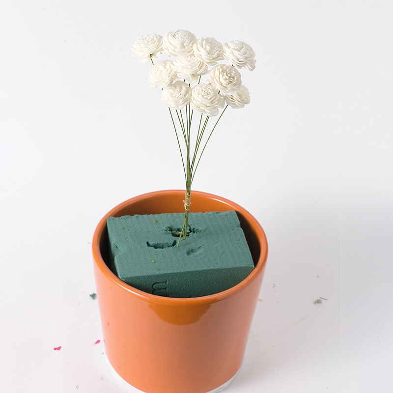 大地農園 ハンドメイドフラワー ソーラーローズ　ミニ 32084-010　白 1個（ご注文単位1個）【直送品】