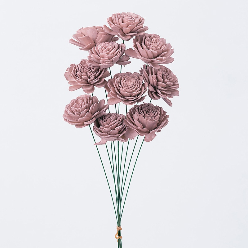 大地農園 ハンドメイドフラワー ソーラーローズ　小 32081-190　クラウドピンク 1束（ご注文単位1束）【直送品】