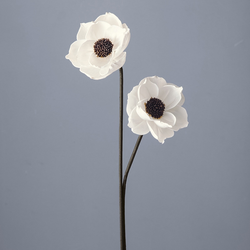 大地農園 ハンドメイドフラワー ソーラーアネモネ 32380-010 白 1束(ご注文単位1束)【直送品】