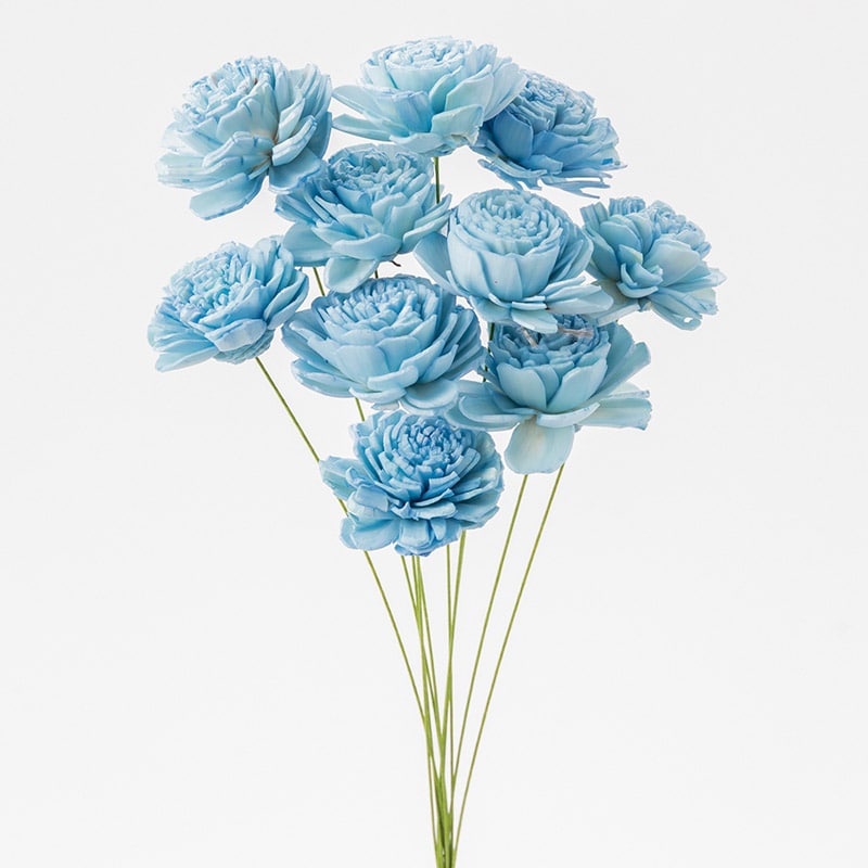 大地農園 ハンドメイドフラワー ソーラーローズ 小 32081-620 ベビーブルー 1束(ご注文単位1束)【直送品】