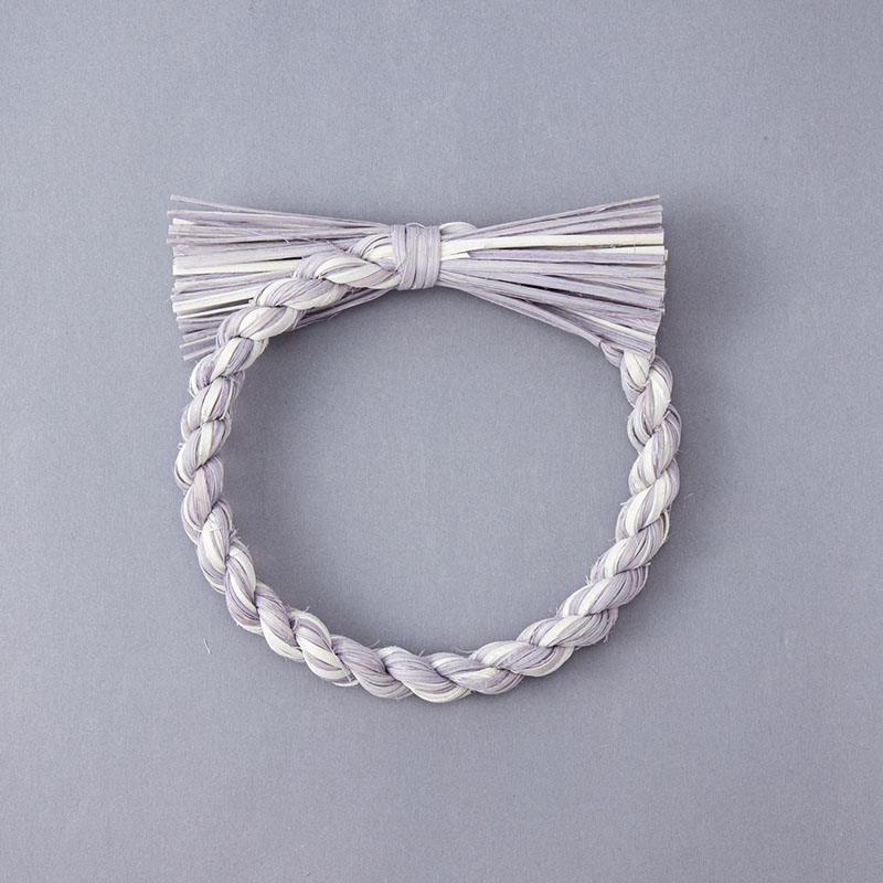 大地農園 ベース ラタン飾り リース 大 72312-018 白/グレー 1個(ご注文単位1個)【直送品】