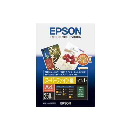 KA4250SFR スーパーファイン紙 A4 250枚入 1冊 (ご注文単位1冊)【直送品】