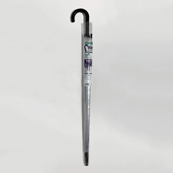 星野商店 ビニール傘 70BJ 抗菌手元 耐風骨 ジャンプ式 グラスファイバー骨 ブラック H-48 1本（ご注文単位36本）【直送品】