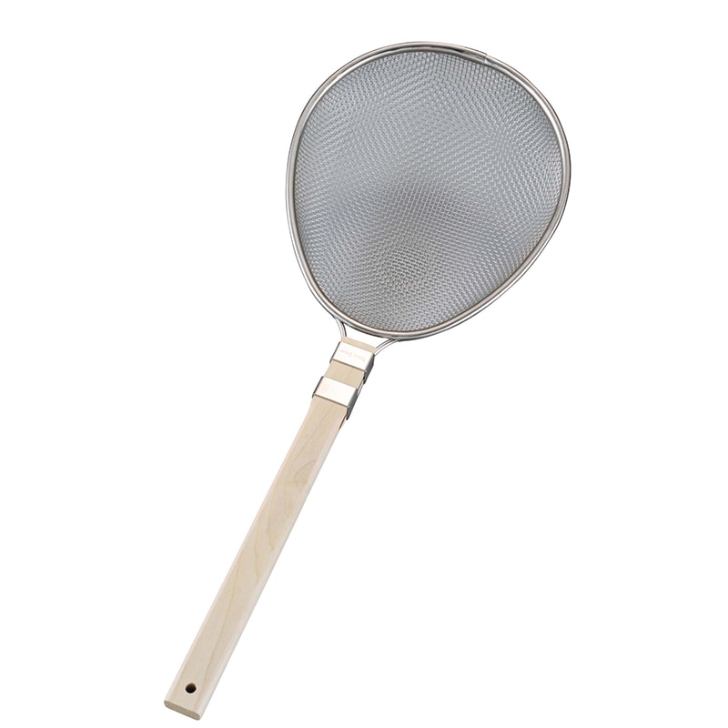 新越金網 18-8 木柄 小判型 プロすいのう 小 10016 1個(ご注文単位1個)【直送品】