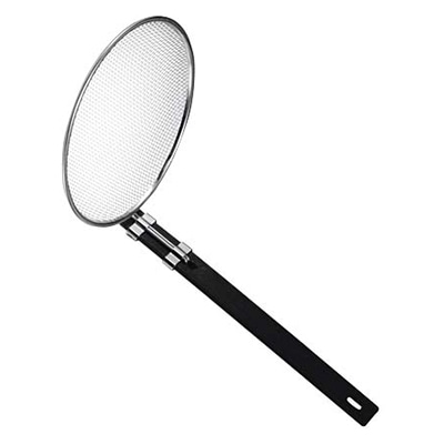 新越金網 TS 18-8 黒柄 そば揚 縦型 21cm 10189 1個(ご注文単位1個)【直送品】