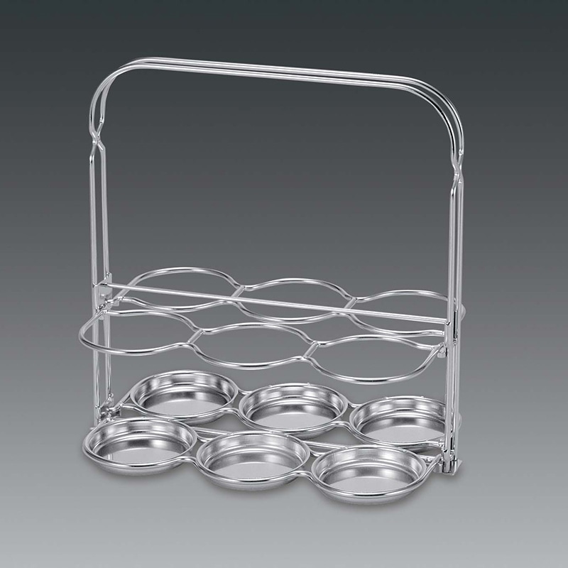 新越金網 18-8 折りタタミ式 ビールキャリー 6本入 30545 1個(ご注文単位1個)【直送品】