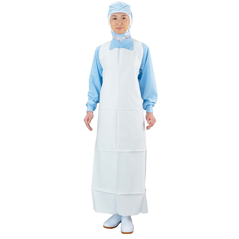 ホワイトマックス レッジェーロン　ウレタン打抜エプロン　E-50 ホワイト　S  1個（ご注文単位1個）【直送品】