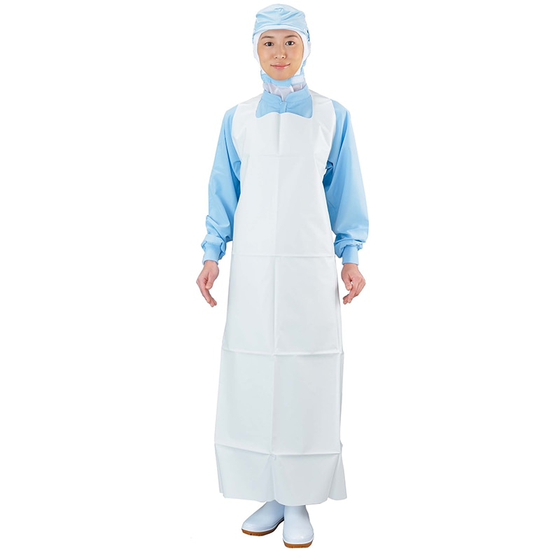 ホワイトマックス レッジェーロン　ウレタン打抜エプロン　E-50 ホワイト　L  1個（ご注文単位1個）【直送品】