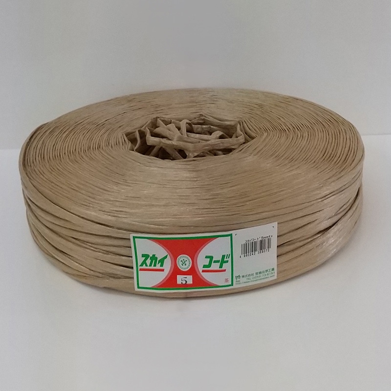 宮島化学工業 PPコード　スカイコード 5mm×500m　茶 SS500N 1巻（ご注文単位5巻）【直送品】
