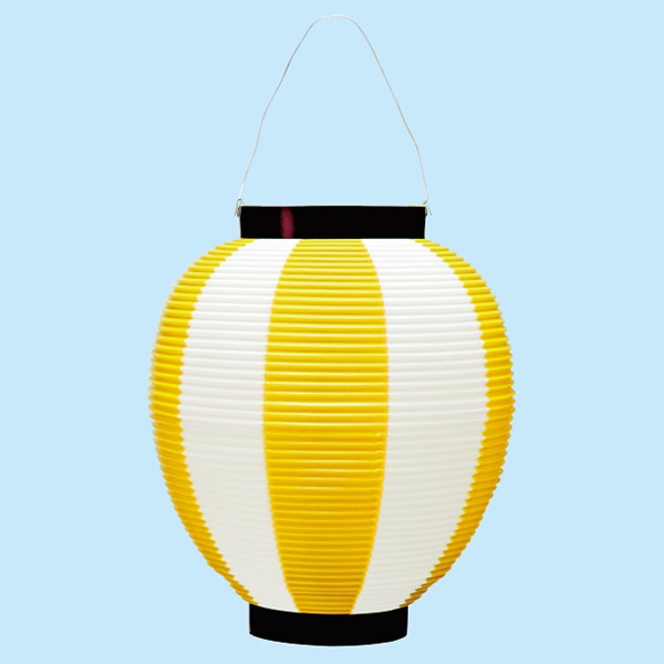 アルファ ポリ夏目八寸丸提灯 コンビ イエロー TA8-7010Y 1個（ご注文単位3個）【直送品】